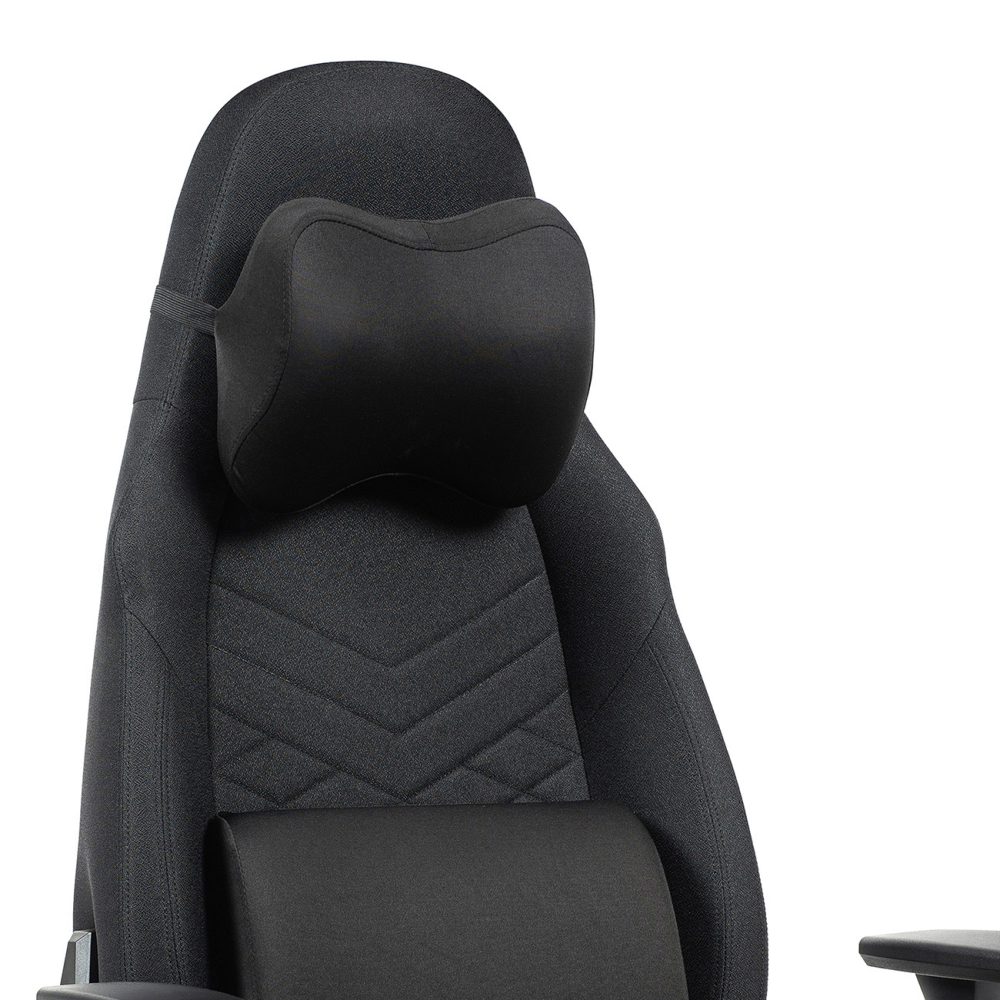 Kancelárske kreslo Sracer EVO LT, nosnosť do 140 kg, 3D opierky rúk, opierka hlavy, bedrová opierka, látka čierna - Image 11