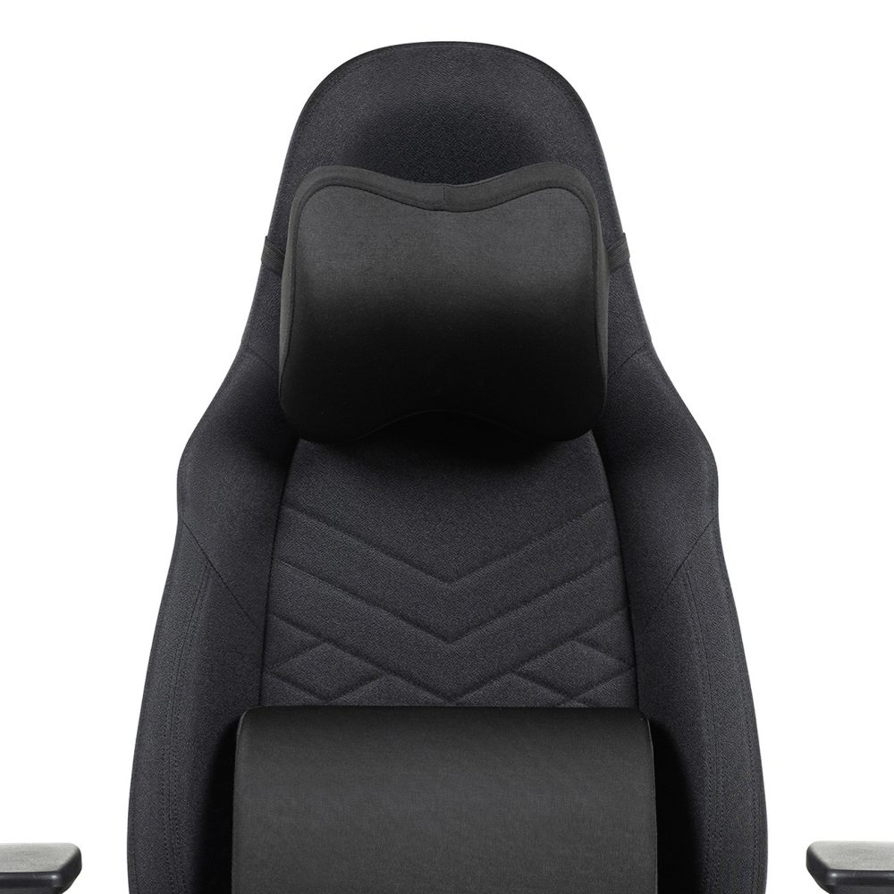 Kancelárske kreslo Sracer EVO LT, nosnosť do 140 kg, 3D opierky rúk, opierka hlavy, bedrová opierka, látka čierna - Image 9