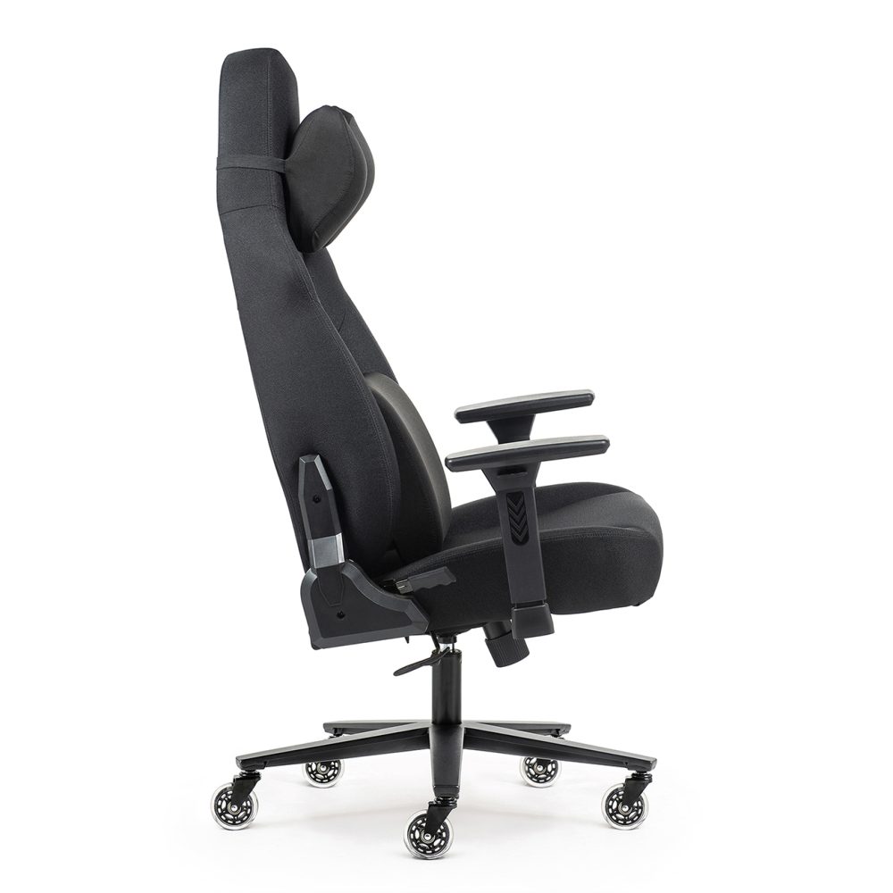 Kancelárske kreslo Sracer EVO LT, nosnosť do 140 kg, 3D opierky rúk, opierka hlavy, bedrová opierka, látka čierna - Image 7