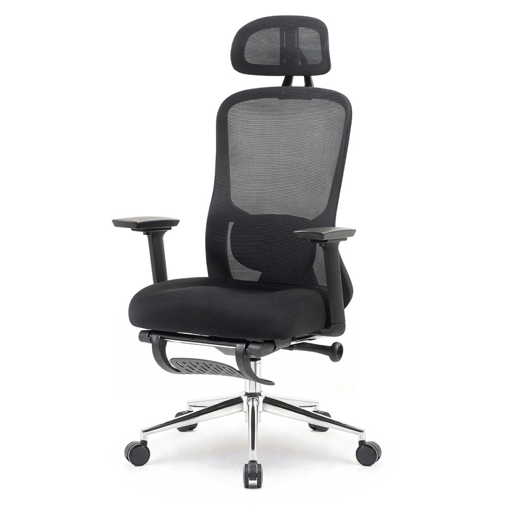 Kancelárska stolička Superkancl FUN PDH PLUS, nosnosť do 130 kg, 3D opierky rúk, 3D opierka hlavy, 2D bedrová opierka, čierna