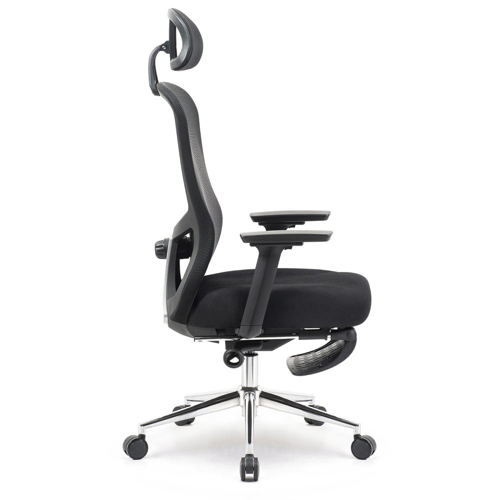 Kancelárska stolička Superkancl FUN PDH PLUS, nosnosť do 130 kg, 3D opierky rúk, 3D opierka hlavy, 2D bedrová opierka, čierna - Image 3