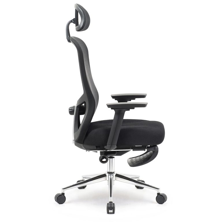 Superkancl kancelárska stolička FUN PDH PLUS s podnožkou nosnosť 130 kg čierna bok