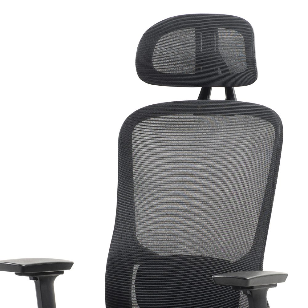 Kancelárska stolička Superkancl FUN PDH PLUS, nosnosť do 130 kg, 3D opierky rúk, 3D opierka hlavy, 2D bedrová opierka, čierna - Image 7