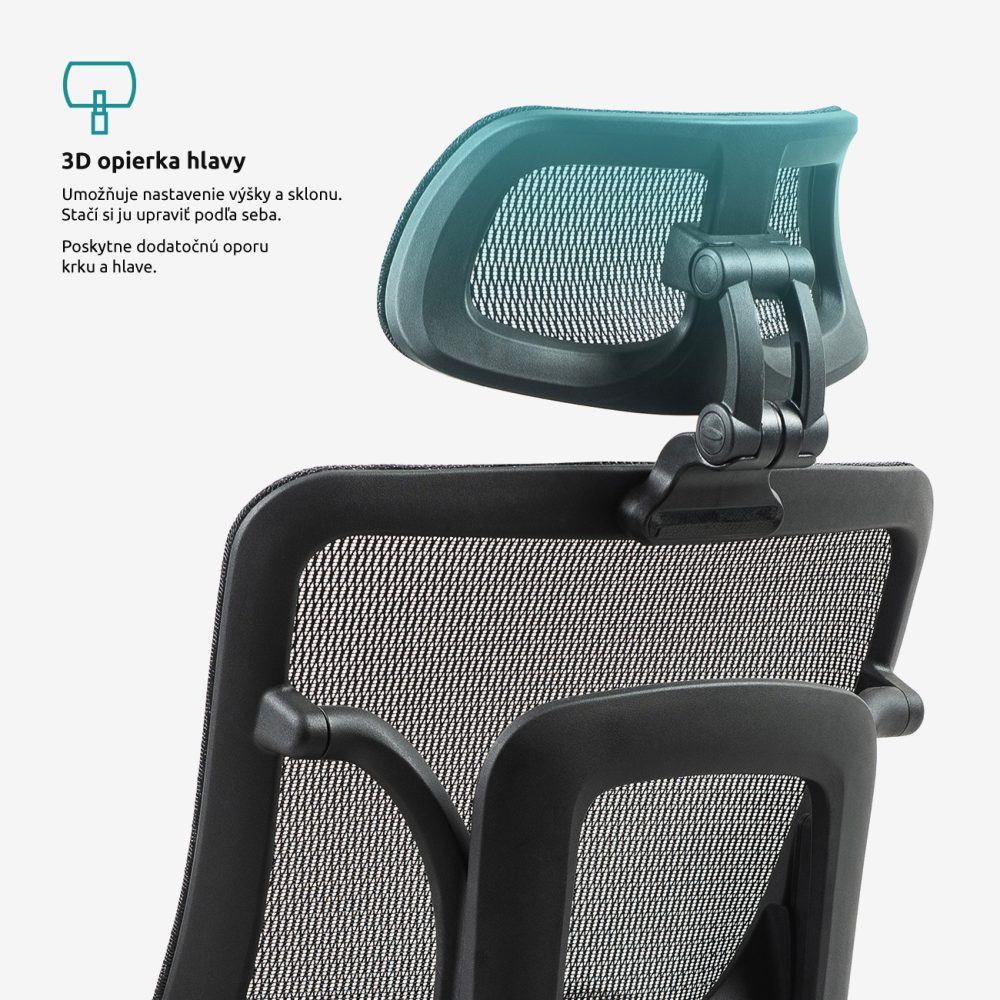 Kancelárska stolička Superkancl SIHOSEAT M95B ALU PDH, nosnosť do 150 kg, posuv sedadla, 3D opierky rúk, 3D opierka hlavy, bedrová opierka, čierna - Image 16