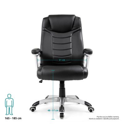 Superkancl kancelárske kreslo APOLLO nosnosť 140 kg čierne predok final