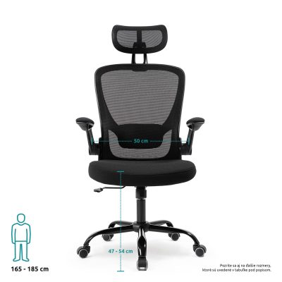 Superkancl kancelárska stolička OFFICE nosnosť 130 kg čierna predok final